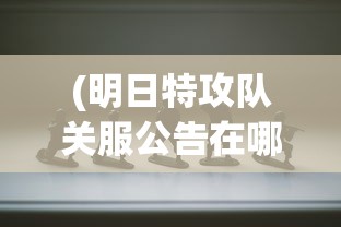 (明日特攻队关服公告在哪看)明日特攻队关服公告，深度分析与解读