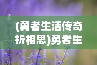 (勇者生活传奇折相思)勇者生活，挑战与成长的故事
