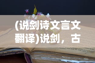 (说剑诗文言文翻译)说剑，古代剑术文化及其传承价值