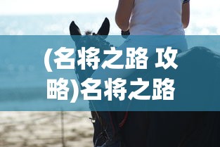(名将之路 攻略)名将之路，为何只能一人独领风骚？