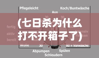 (七日杀为什么打不开箱子了)七日杀无法启动的原因分析及解决方案