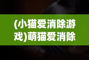 (小猫爱消除游戏)萌猫爱消除，一场治愈系消除游戏的魅力之旅