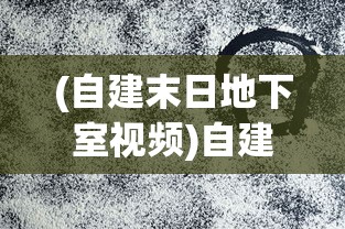 (自建末日地下室视频)自建末日地下室，生存策略与个人准备的艺术