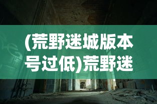 (荒野迷城版本号过低)荒野迷城老版本，回忆与探索