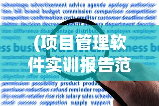 (项目管理软件实训报告范文)项目管理软件实训报告总结与分析