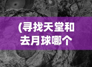 (寻找天堂和去月球哪个更催泪一些)寻找天堂与去月球，哪一段故事更催泪？